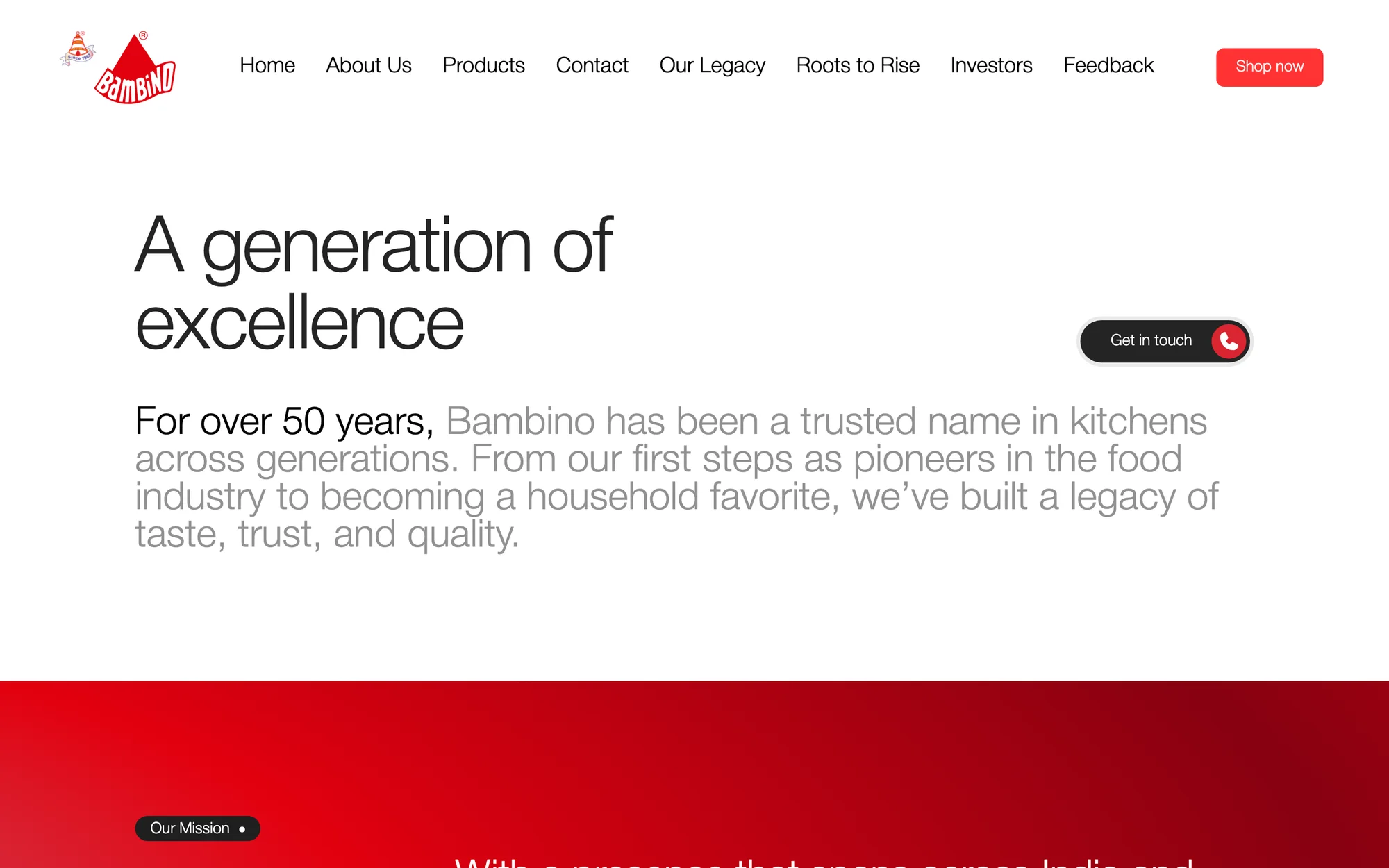The About page: A generation of excellence, for over 50 years a trusted name in kitchens