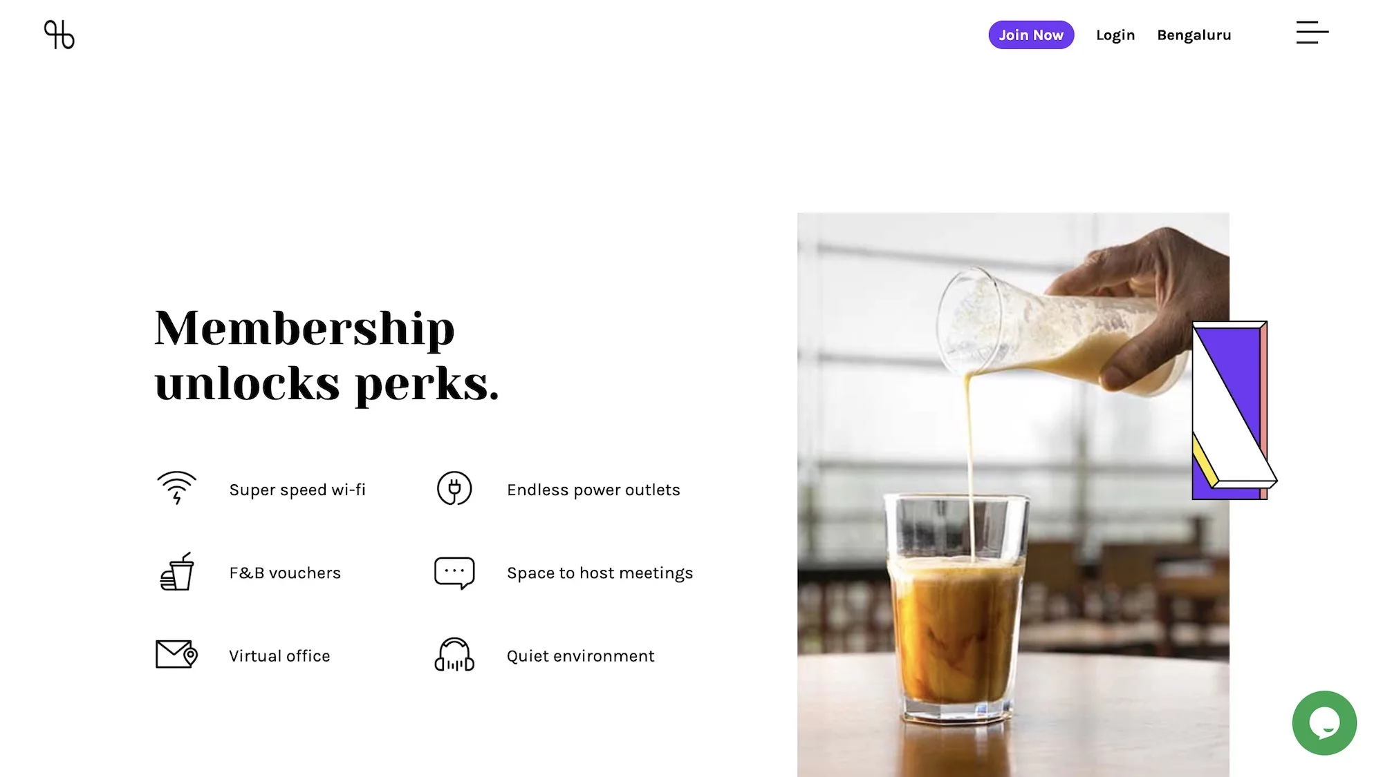 Membership unlocks perks: wi-fi, power, F&B vouchers, meeting space, virtual office and a quiet environment